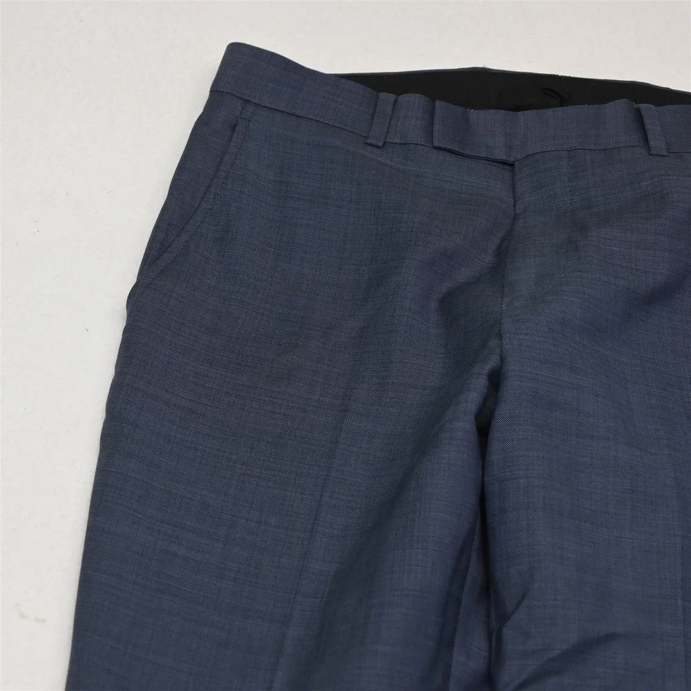 Kenneth Cole 37S 31x30 Blue 100% Wool Mens Jacket Pants Suit‎